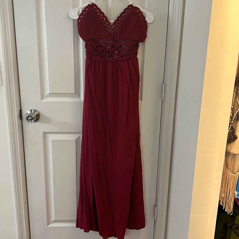 Beautiful crochet maxi dress - Large